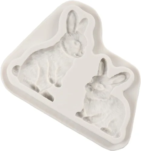 Miniatura 6 de Molde de silicona de conejo para fondant, molde de caramelo de chocolate para decoración de pasteles, decoración de cupcakes, pasta de goma
