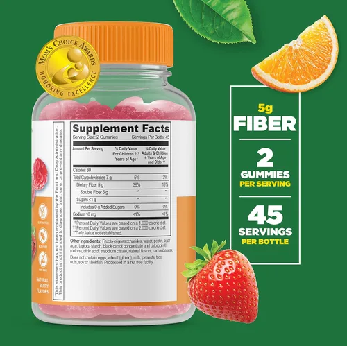 Miniatura 3 de Lifeable Zinc 25mg Kids + Prebiotic Fiber Kids - Paquete de gomitas de gran sabor, suplemento vitamínico, sin gluten, sin OMG, gomita masticable