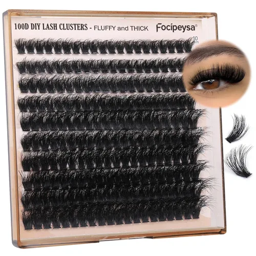 Miniatura 13 de Focipeysa Kit de extensión de pestañas gruesas de volumen completo, kit de extensión de pestañas 40P, kit de extensión de pestañas con pegamento