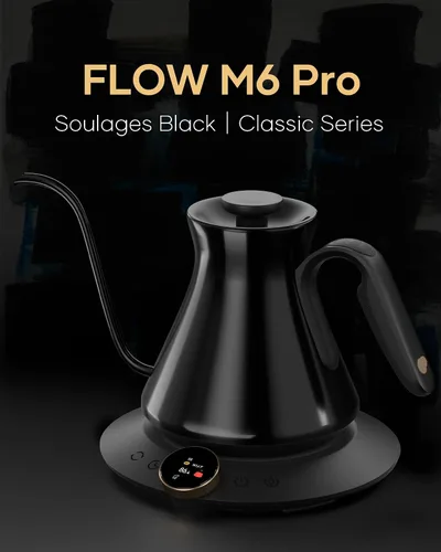 Miniatura 5 de Cocinare FLOW M6 Pro Hervidor Eléctrico de Cuello de Cisne, Control de Temperatura ±0.5℉ para Verter Café y Té, Interior de Acero Inoxidable