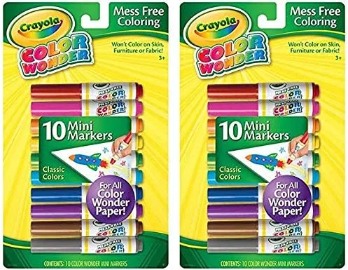 Crayola Marcadores Color Wonder, 10 unidades (paquete de 2)