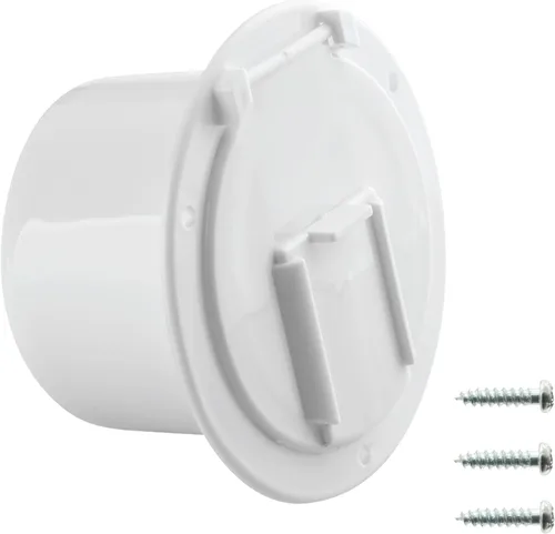 Miniatura 13 de Halotronics Escotilla redonda eléctrica de 4 1/4 pulgadas para cables de 30 amperios de RV (negra)