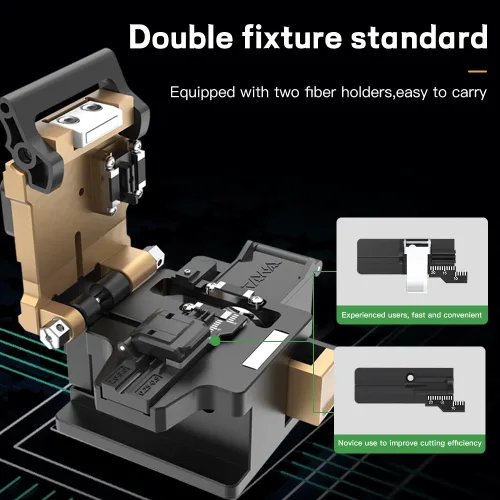 Miniatura 2 de Cortador automático de estabilidad FC-30 de cuchilla de fibra óptica con 48,000 Cleaves Ángulo de cuchilla <0.5 ° Construido en cubo de basura
