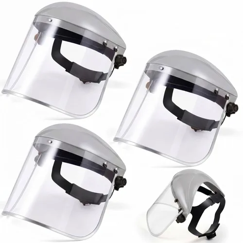 Miniatura 10 de Copkim Paquete de 3 Caretas de Seguridad Faciales para Esmerilado Transparente de Cara Completa Resistente a Impactos Seguridad PET Careta Completa