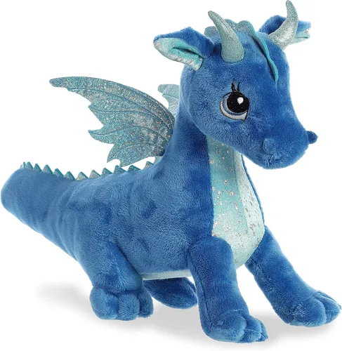 Aurora® Enchanting Sparkle Tales™ Indigo Dragon™ Animal de peluche - Aventuras mágicas - Juego sin fin - Azul 16 pulgadas