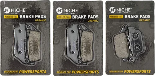 NICHE Juego de pastillas de freno para Kawasaki Versys 650 43082-0155 43082-0150 43082-0151 Delanteras traseras orgánicas