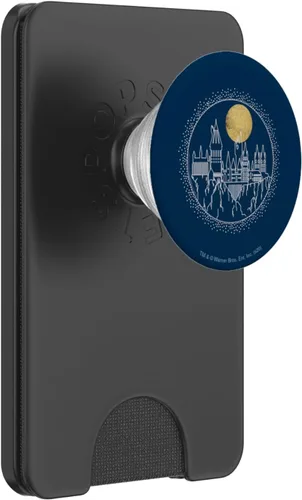 Miniatura 7 de Harry Potter Hogwarts Full Moon Line Art PopSockets agarre y soporte para teléfonos y tabletas, Negro