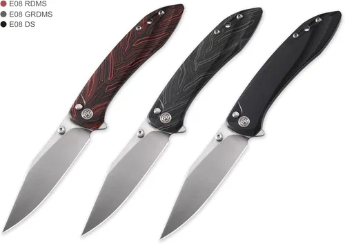 Miniatura 7 de Petrified fish PFE08 - Cuchillo plegable de crecimiento, hoja de satén K110 de 3.62 pulgadas, cuchillo de bolsillo con bloqueo de botón de mango G10