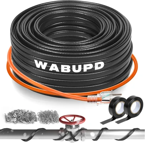 Miniatura 7 de Cinta de calor de 3 pies a 200 pies para tuberías de agua, cable de calor de tubo de descongelación de -40 °F, tubo de cable de calefacción