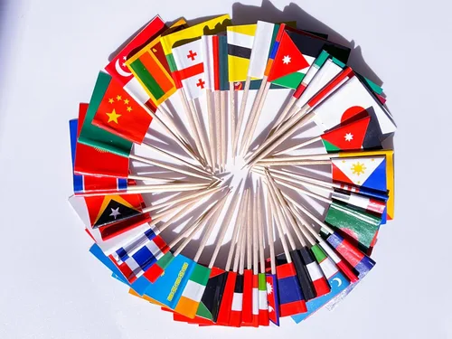Miniatura 9 de stidsds Banderas de palillos de dientes de América Latina en 21 países, mini pequeñas en español que hablan varios adornos para cupcakes latinos 21