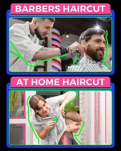 Miniatura 2 de GLAKER Cortapelos profesionales para hombres, juego de cortadoras y recortadoras inalámbricas, kit completo de peluquería para recortar el cabello