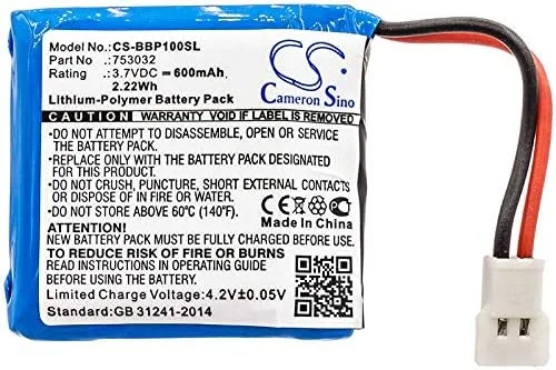Miniatura 3 de Batería de repuesto de alto rendimiento de 3.7 V para Bee-Bot robot de piso programable robot de piso juguete infantil programable con 753032/600mAh