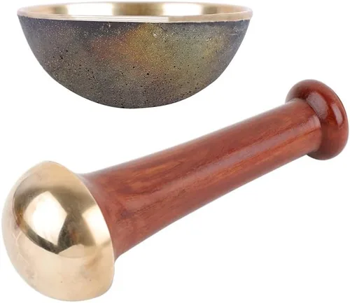 SoulGenie HealthAndYoga™ BronzLift Kansa Masajeador facial Plus FootEase Bronze Kansa Vatki sin mango