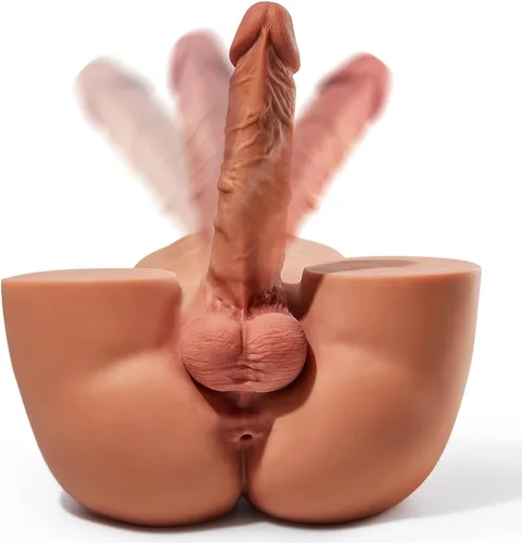 Miniatura 2 de Muñeca sexual masturbador masculino de 5.5 libras con ano apretado, masturbador anal realista con testículos realistas y nalgas prominentes