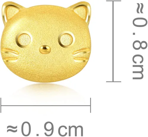 Miniatura 4 de Chow Sang Sang 9999 - Aretes de oro macizo de 24 quilates 91938E se venden solos no pares
