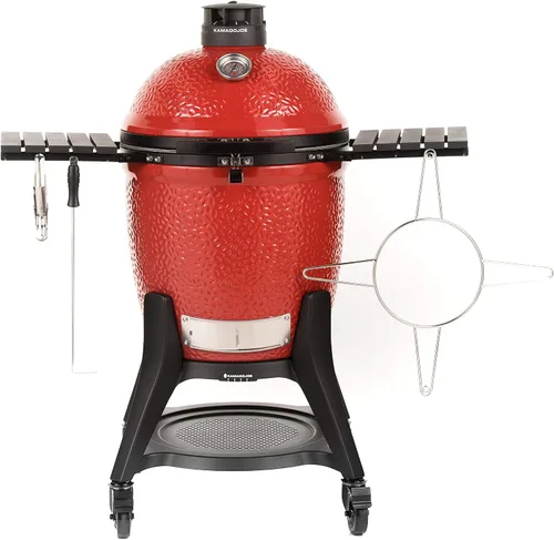 Miniatura 10 de Kamado Joe Classic Joe Series II - Parrilla de carbón de cerámica independiente de 18 pulgadas y ahumador con bisagra AirLift, ventilación superior