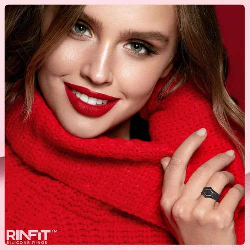 Miniatura 8 de Rinfit Anillos de silicona para mujer, alianzas de boda, apilables, colección Couture (alta costura)