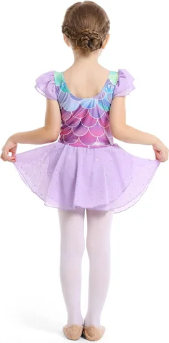 Miniatura 6 de MdnMd Leotardos de ballet para niñas pequeñas con falda, vestidos de baile, tutú y bailarina