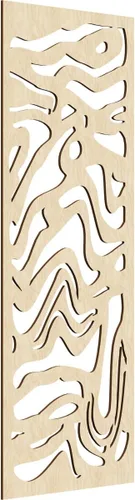 Miniatura 45 de 9 3/8"W x 24 3/8"H x 1/4"T Northfield Decorativos Paneles de Pared de Madera Calado, Abedul