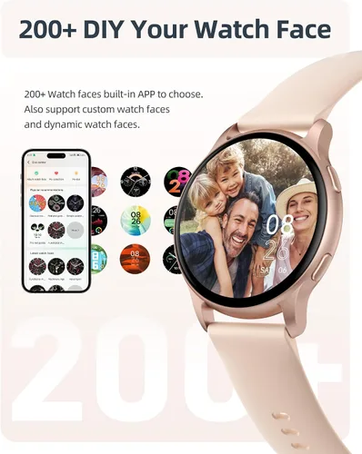 Miniatura 7 de Parsonver Reloj inteligente de natación (respuesta/hacer llamadas), reloj impermeable de 5 ATM para mujer, pantalla HD con más de 100 modos Oro rosa