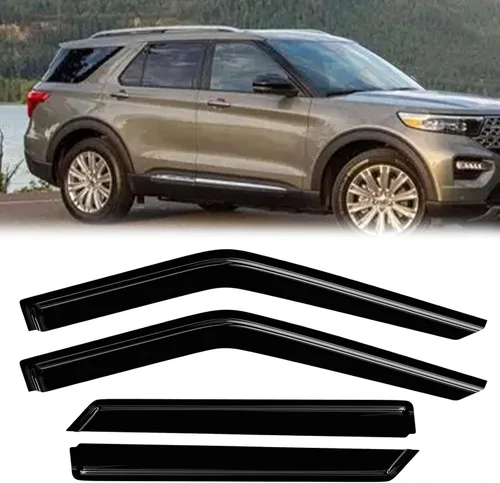 Miniatura 49 de Protectores de lluvia de ventana para Ford F150 SuperCab 2004-2014 2 piezas deflector de ventana para 09-14 F-150 con 2 puertas delanteras