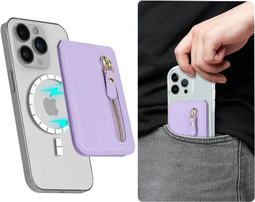 Miniatura 2 de Cavor Compatible con cartera Magsafe, soporte ajustable, cartera magnética para iPhone 17/16 Pro Max/14 Pro/15/14 Plus/13/12, tarjetero Magsafe