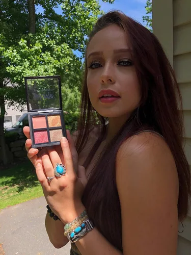 Miniatura 6 de Skone Sombra de ojos de champán rosa cuádruple, maquillaje de ojos ahumados, tonos brillantes de champán, forma de polvo, dirigido a mujeres, 0.71