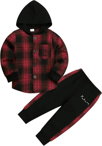 Miniatura 15 de Conjunto de ropa para bebés y niños pequeños, camisa con capucha y pantalones deportivos para otoño e invierno