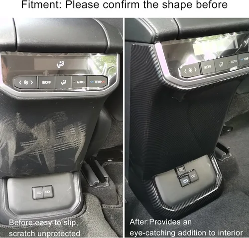 Miniatura 4 de Para Toyota Highlander 2020-2025 Protector de Salida de Ventilación de Aire para Asiento Trasero de Control Central, Cubierta Deportiva de Fácil
