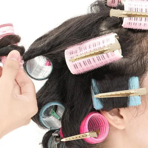 Miniatura 6 de 24 Paquetes de Pinzas Pico de Pato, Bantoye 2.75 Pulgadas Pinzas de Cocodrilo Rizadoras de Metal Antioxidante con Agujeros para Peinado del Cabello