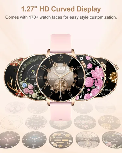 Miniatura 2 de Smart Watch for Women with Bluetooth Calling, 1.27" AMOLED Touchscreen, IP68 Waterproof Fitness Tracker with Heart Rate & Sleep Monitor, 100+ Sports