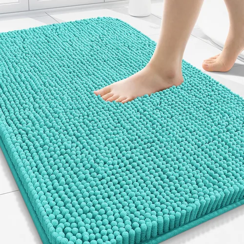 Miniatura 113 de Arotive Alfombras de baño de felpilla extrasuaves y absorbentes, de 24 x 16 pulgadas, lavables a máquina, parte trasera de goma antideslizante