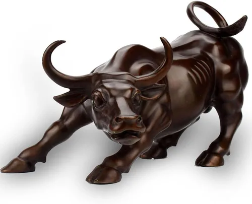 Miniatura 13 de Figura de toro de latón – Decoración artística de toro de pared, figura de toro/vaca/buey de bronce, estatuas y esculturas para decoración del hogar