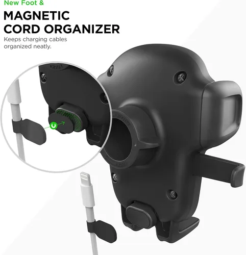 Miniatura 6 de iOttie Easy One Touch 5 - Soporte de ranura para CD con base de montaje adicional para salpicadero, soporte universal para teléfono para iPhone