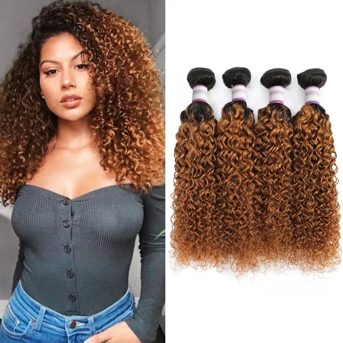 Miniatura 9 de 4 paquetes de cabello humano ondulado brasileño degradado borgoña T1B/99J, paquetes de cabello humano ondulado y húmedo para mujeres negras