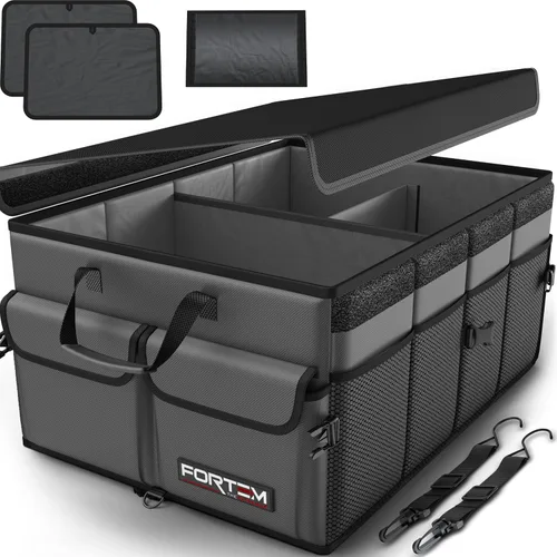 Miniatura 29 de FORTEM Organizador de maletero para SUV, organizador de maletero de automóvil, almacenamiento plegable, accesorios de coche para mujeres y hombres
