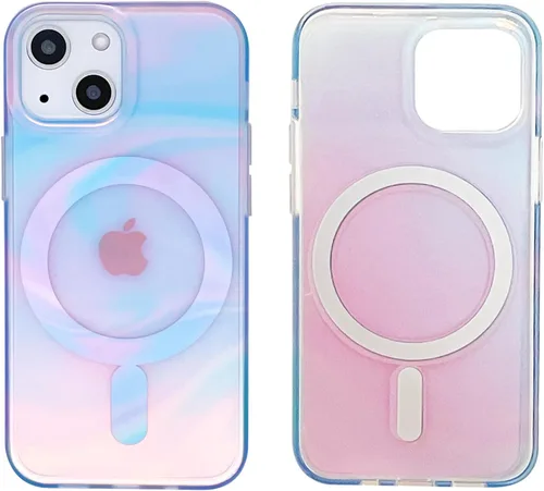Miniatura 6 de Funda magnética para iPhone 13 y iPhone 14 de 6.1 pulgadas, compatible con carga MagSafe de poliuretano termoplástico suave, delgada, a prueba