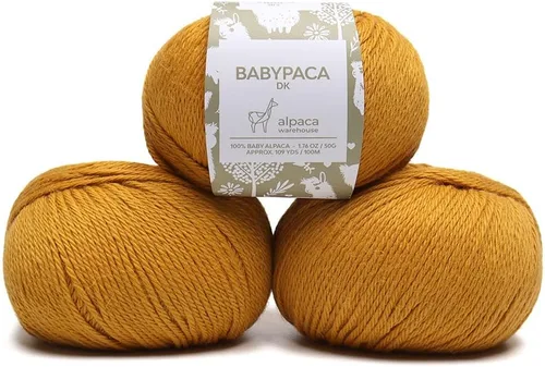 Miniatura 91 de 100% Hilo de Lana de Alpaca Bebé (Juego de 3 Madejas, 150 Gramos) Peso DK - Hecho en Perú - Celestialmente Suave y Perfecto para Tejer y Ganchillo