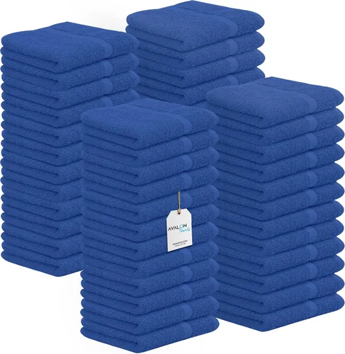 Miniatura 25 de Avalon Towels Toallitas de Algodón – (Paquete de 24) Tamaño 12x12 Pulgadas, 100% Algodón Hilado en Anillo, Toallitas Faciales Suaves y Absorbentes