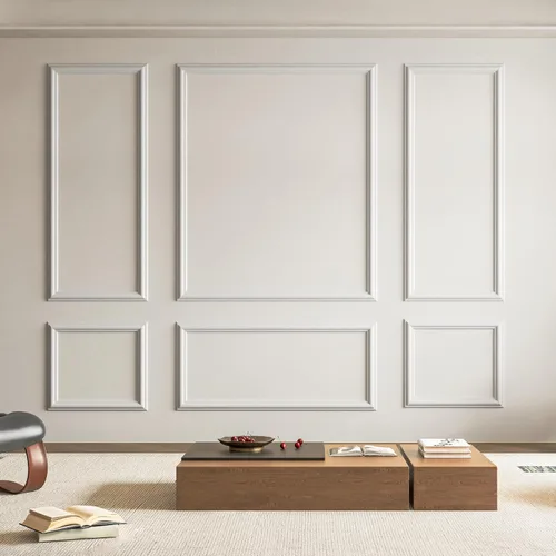 Art3d Juego de 6 piezas de molduras de pared precortadas, paneles de wainscoting listos para armar para decoración de paredes interiores, sala de