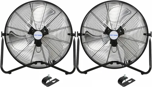 Miniatura 8 de BILT HARD Ventilador de piso de metal resistente de 3 velocidades de 12 pulgadas, 1680 CFM, inclinación de 180 grados, potente ventilador de flujo