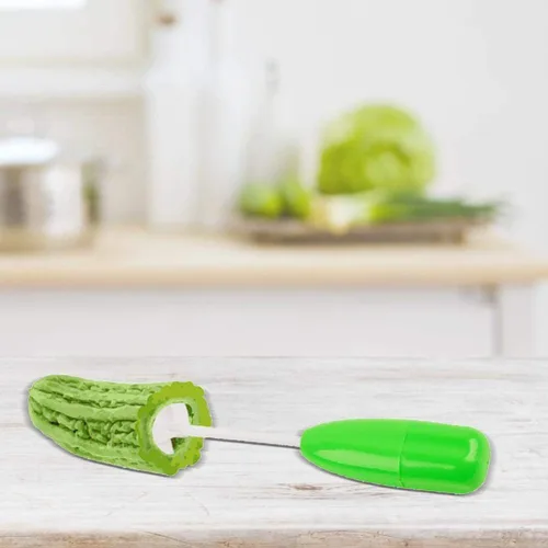 Miniatura 7 de Herramienta descorazonadora y cortadora de frutas, herramienta de plástico para quitar núcleos de frutas con mango antideslizante, descorazonador