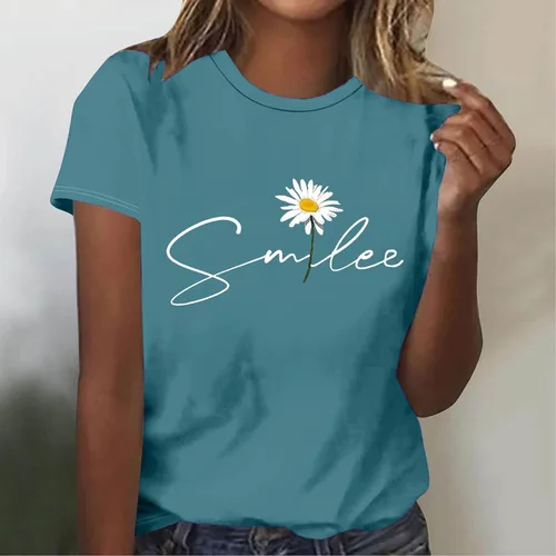 Miniatura 35 de Camiseta con estampado de animales para mujer, camiseta de libélula divertida, linda camiseta de manga corta, blusa de primavera 2023, camisas