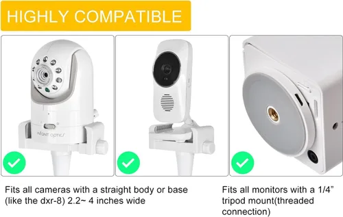 Miniatura 5 de Los estantes para cámara de montaje monterail para bebé son compatibles con DXR-8 y DXR-8 Pro y la mayoría de los otros monitores de bebé