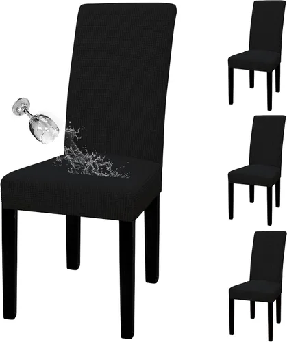 Miniatura 72 de Easy-Going - Juego de 2 fundas para sillas de comedor 100% impermeables, de tela Jacquard elástica, fundas protectoras removibles y lavables