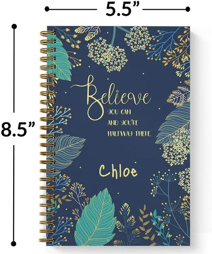 Miniatura 4 de Believe You Can - Planificador y organizador personalizado de tapa dura mensual y semanal, 1 año completo, enero-diciembre con fecha u opción sin