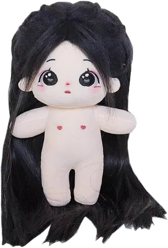 Miniatura 12 de niannyyhouse Muñeca de peluche de 7.9 in para niña, cuerpo de peluche humanoide, sin atributo, 8 pulgadas, cuerpo normal, ropa de vestir, regalos