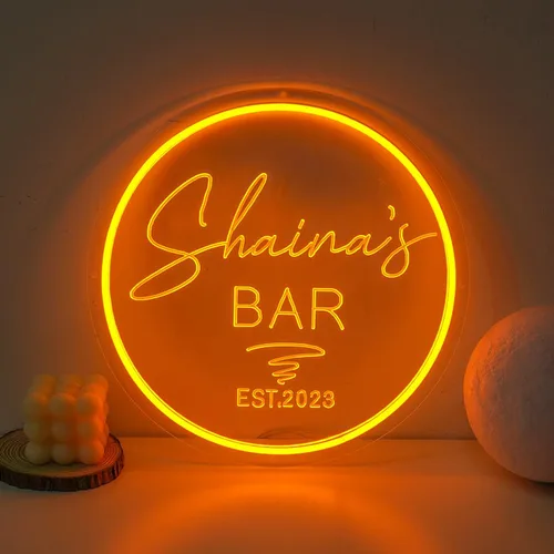 Miniatura 11 de Letrero de neón personalizado con nombre, luz LED, letreros de neón personalizables para decoración de pared, dormitorio, boda, fiesta, bar, tienda