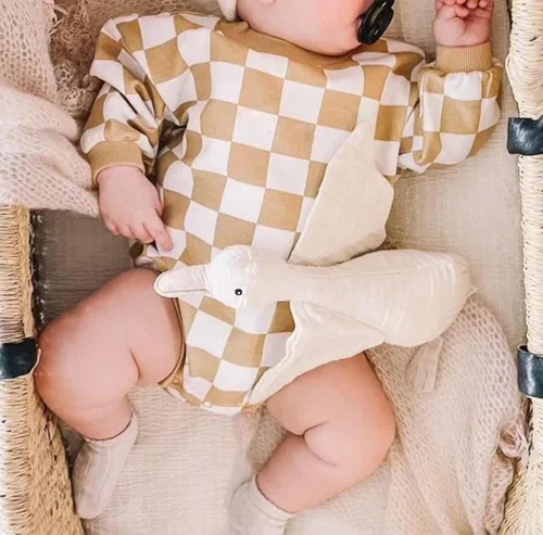 Miniatura 36 de Karuedoo Sudadera a cuadros para bebé niño y niña, mameluco de gran tamaño, manga larga, con burbujas, ropa neutra para otoño