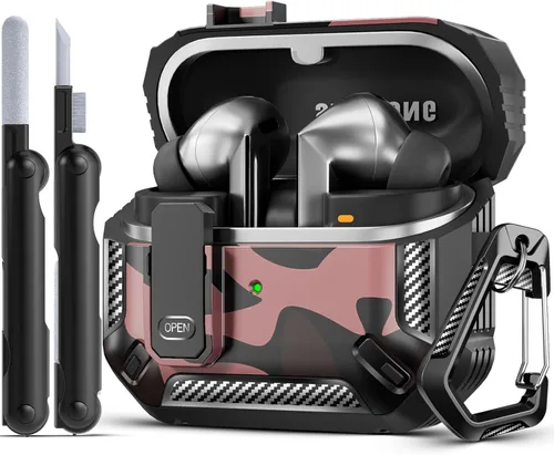 Miniatura 24 de Lock Fit Diseñado para Samsung Galaxy Buds3 FE (2025) / Buds3 Pro (2024) / Funda Buds 3 (2024), con kit de limpieza Cuerpo completo Resistente a